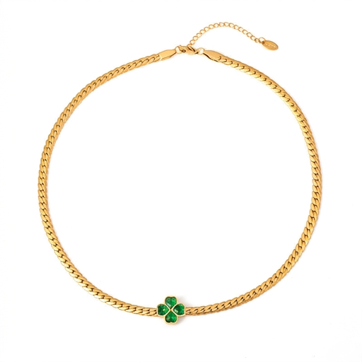 Four Leaf Clover Jewelry — Necklace, Bracelet & Earrings