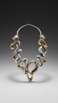 Sterling silver sculptural necklace