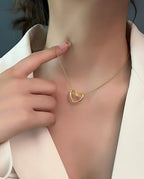 Open Heart Pendant Necklace