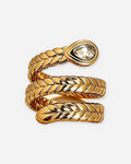 Spiral Wrap Teardrop Ring