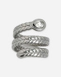 Spiral Wrap Teardrop Ring