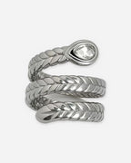 Spiral Wrap Teardrop Ring