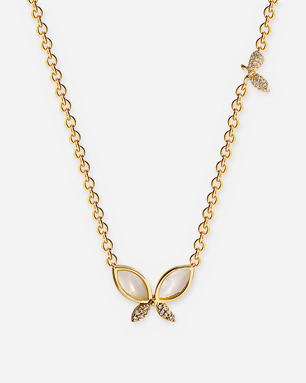 Mother of Pearl Butterfly Necklace