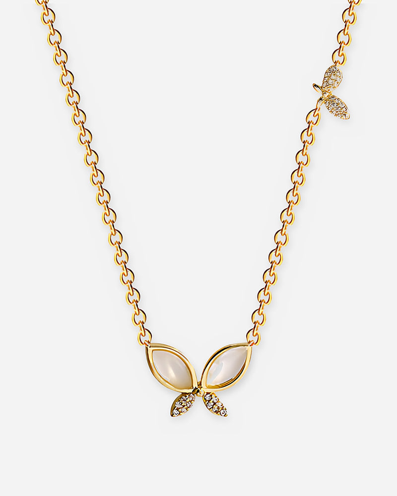 Mother of Pearl Butterfly Necklace