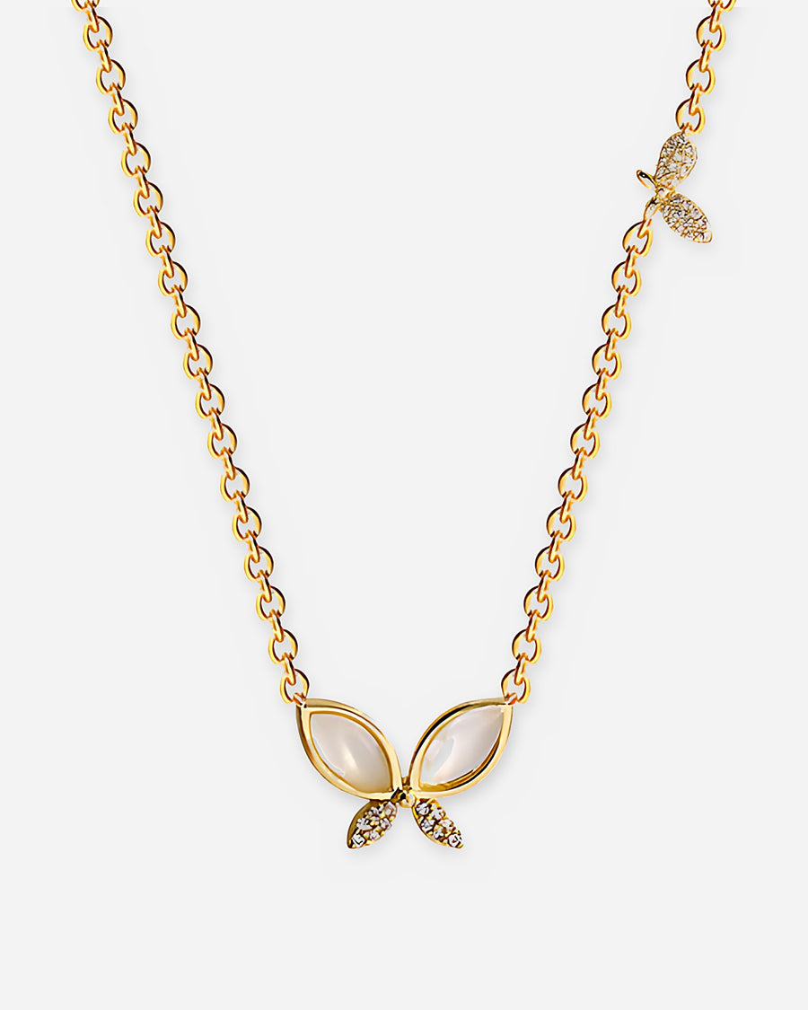 Mother of Pearl Butterfly Necklace