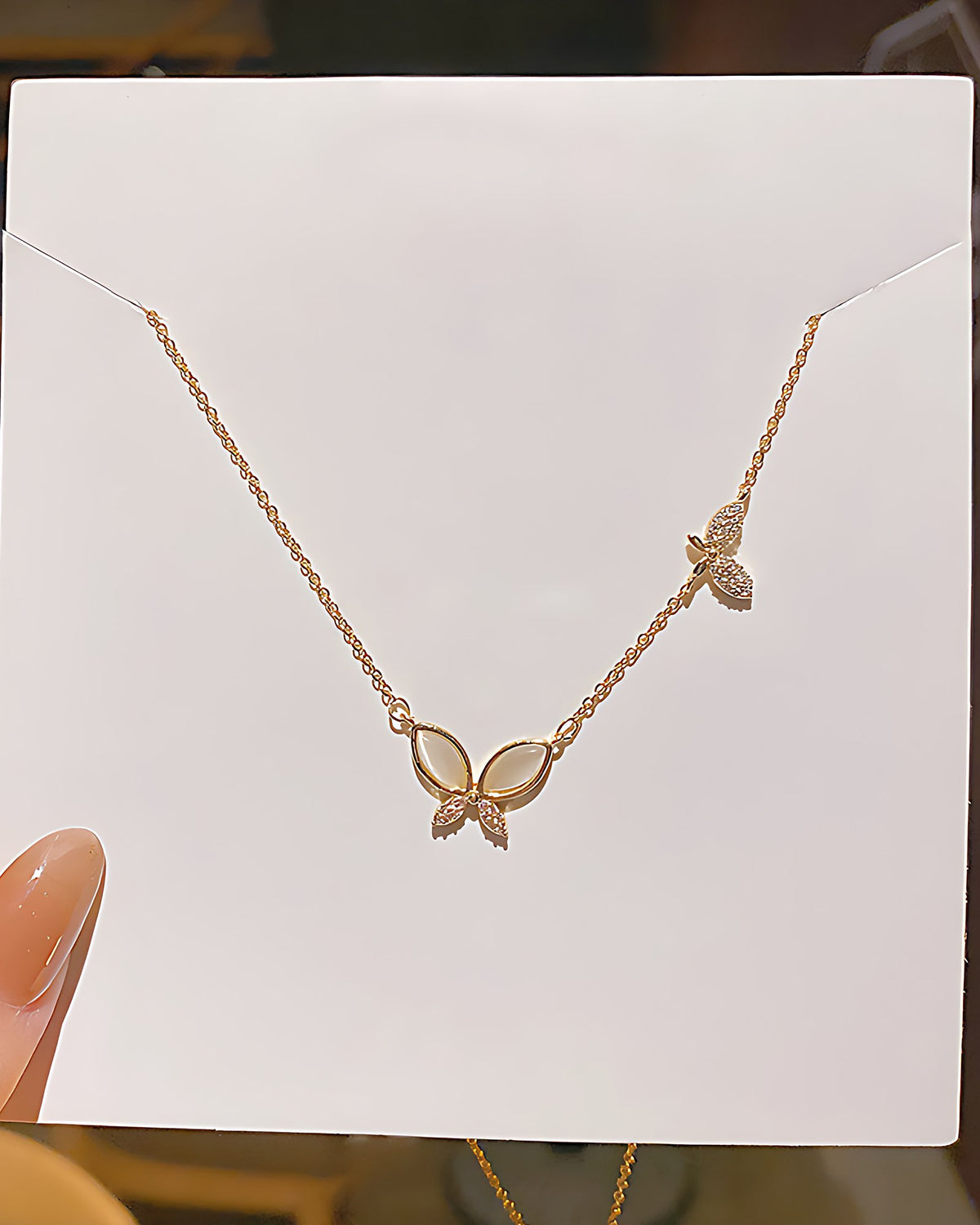 Mother of Pearl Butterfly Necklace