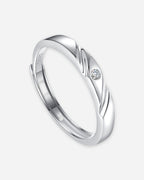 Sterling Silver Wave Couple Rings