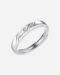 Sterling Silver Wave Couple Rings