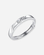 Sterling Silver Wave Couple Rings