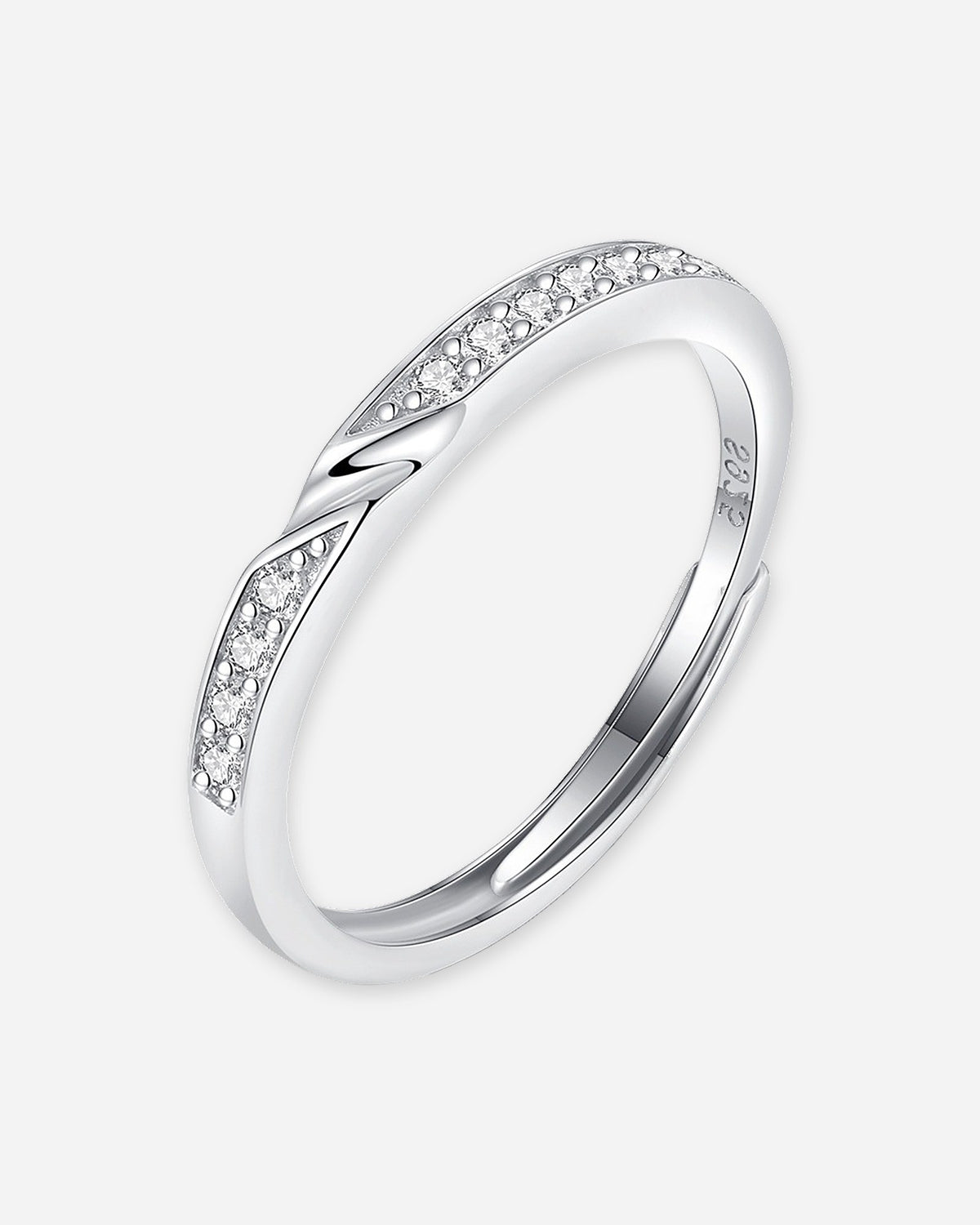 Sterling Silver Wave Couple Rings