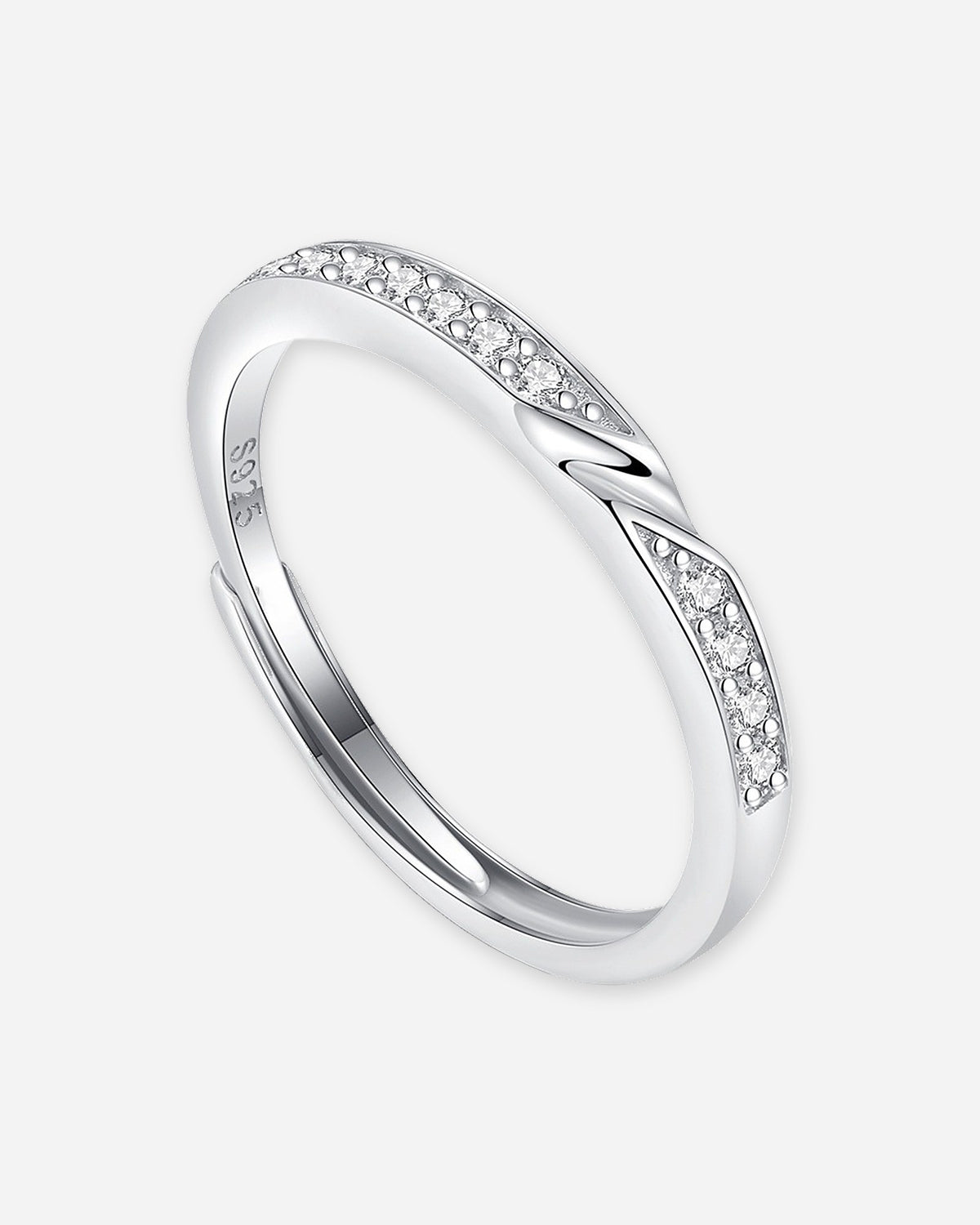 Sterling Silver Wave Couple Rings