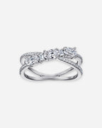 Criss Cross Oval Trio Ring – 925 Silver