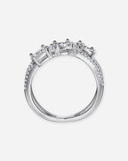 Criss Cross Oval Trio Ring – 925 Silver