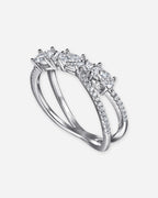 Criss Cross Oval Trio Ring – 925 Silver