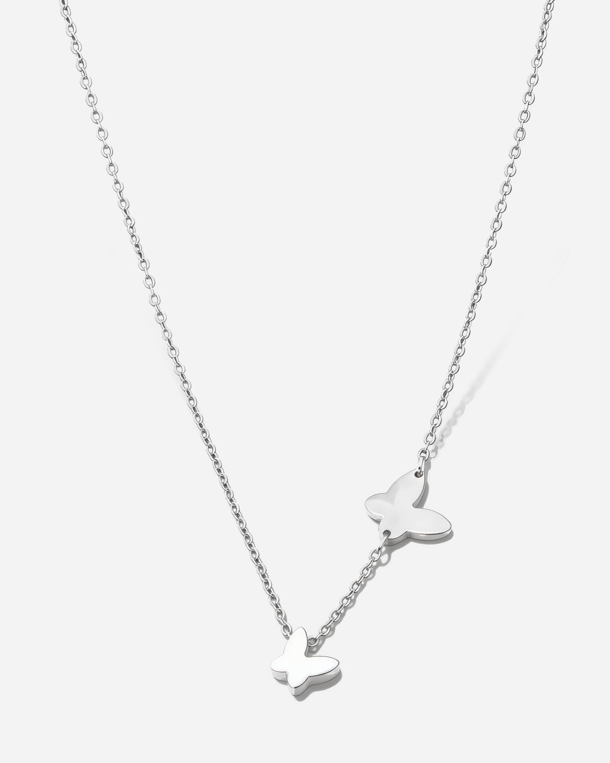 Double Butterfly Y Necklace