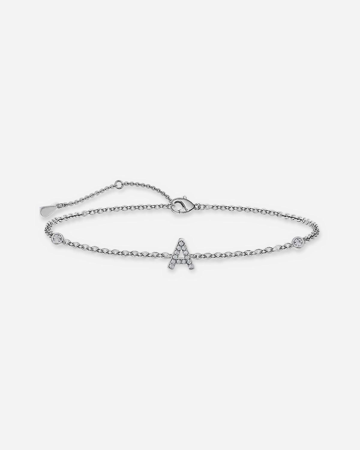 925 Sterling Silver Initial Bracelet