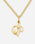 Heart Script Initial Necklace