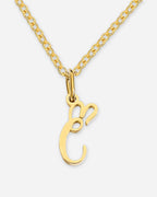 Heart Script Initial Necklace