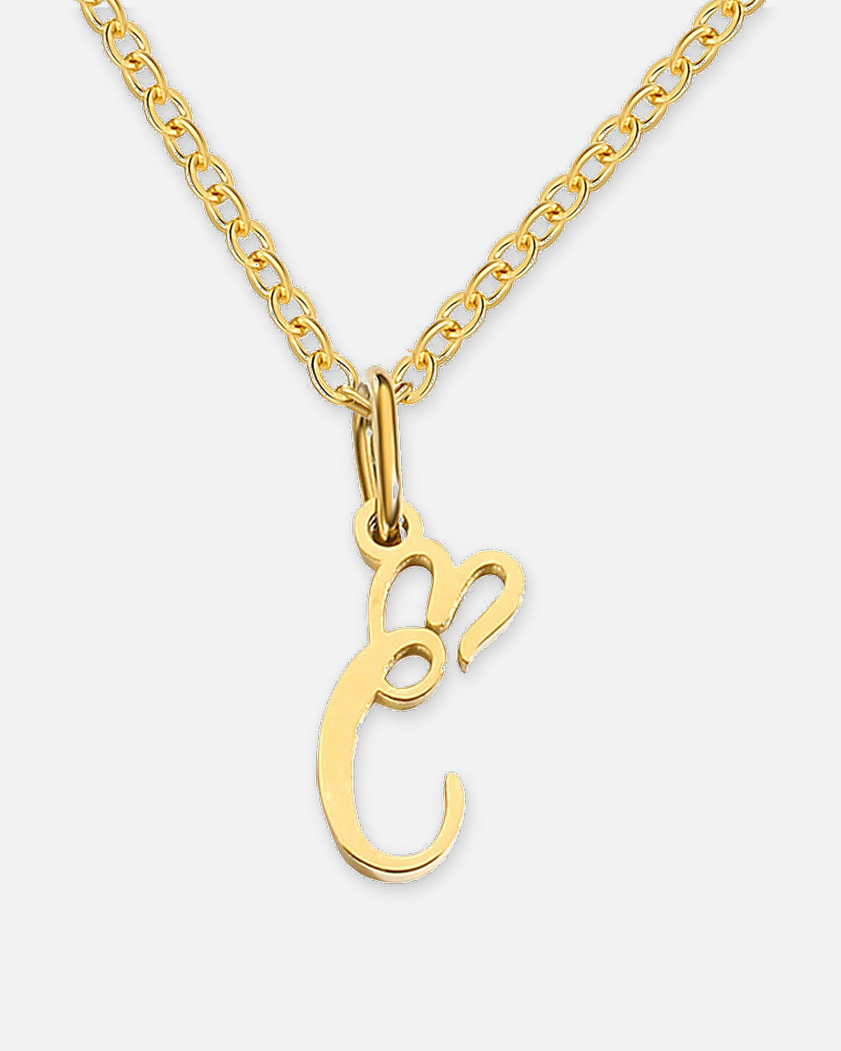 Heart Script Initial Necklace