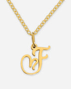 Heart Script Initial Necklace