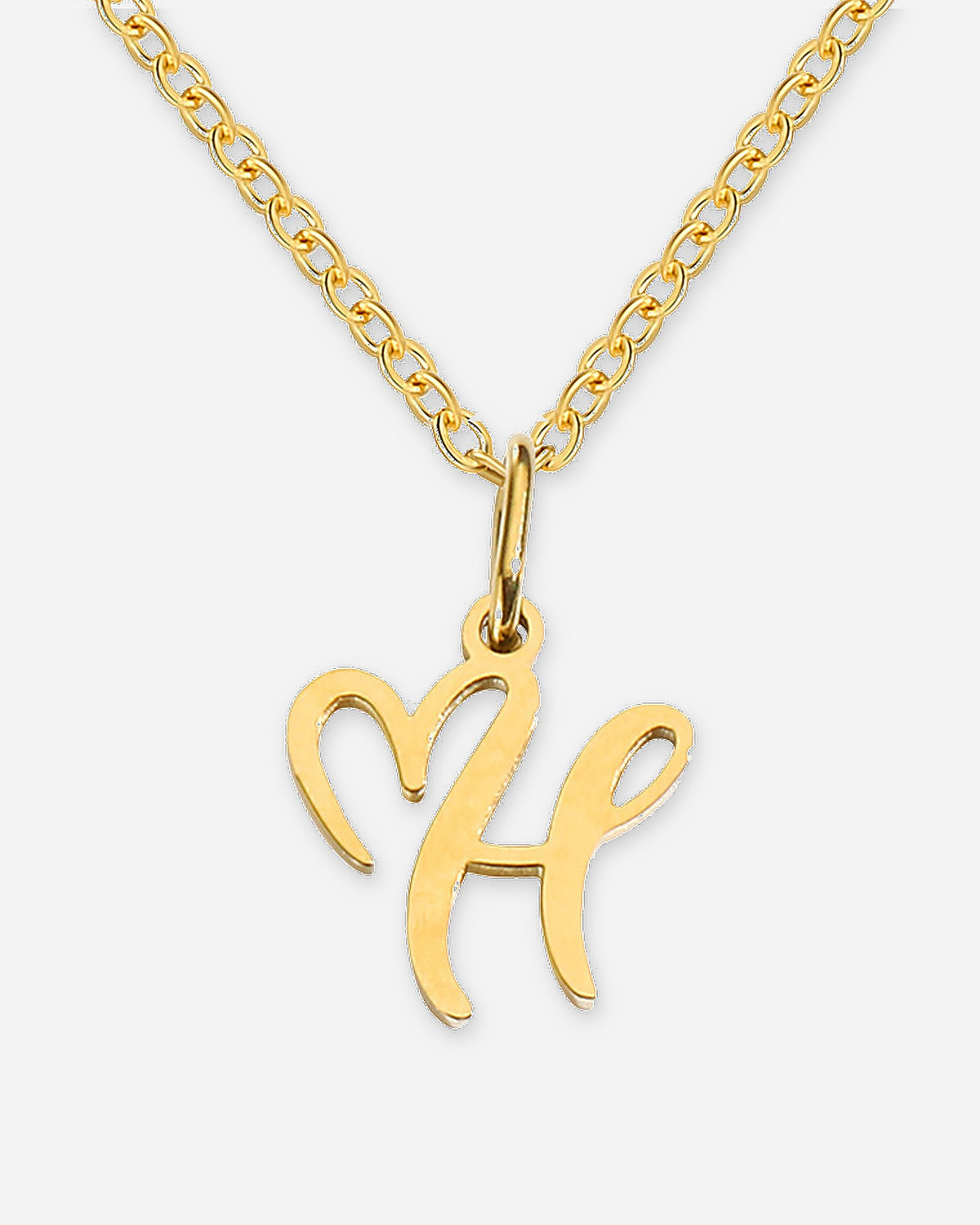 Heart Script Initial Necklace