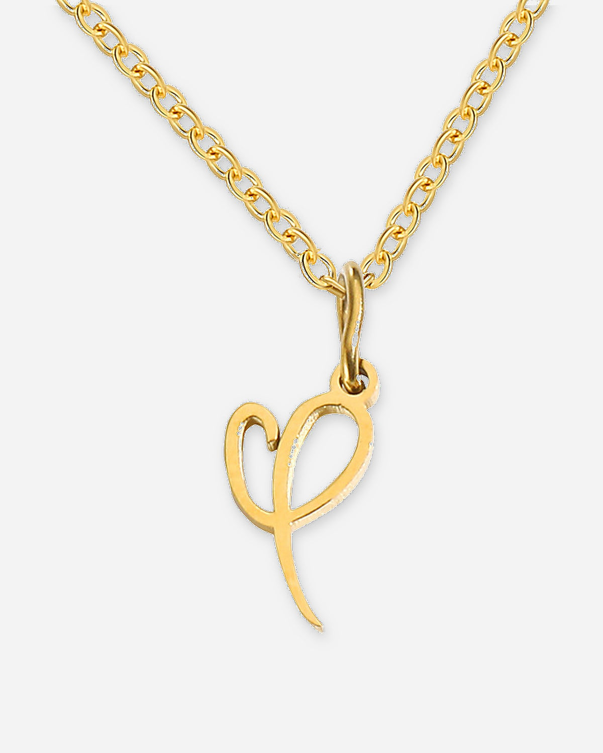 Heart Script Initial Necklace