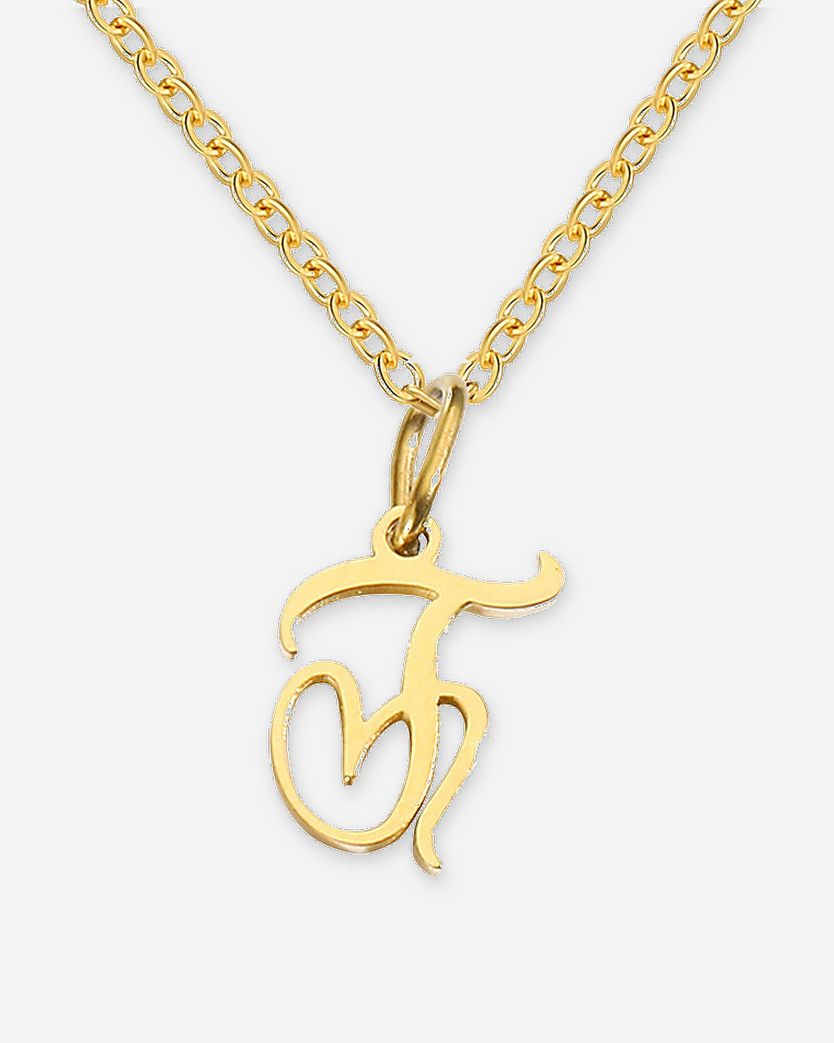 Heart Script Initial Necklace
