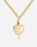 Heart Script Initial Necklace
