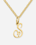 Heart Script Initial Necklace