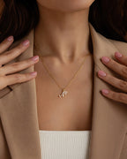 Heart Script Initial Necklace