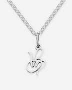 Heart Script Initial Necklace