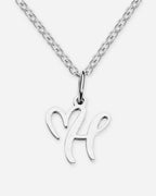 Heart Script Initial Necklace