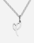 Heart Script Initial Necklace