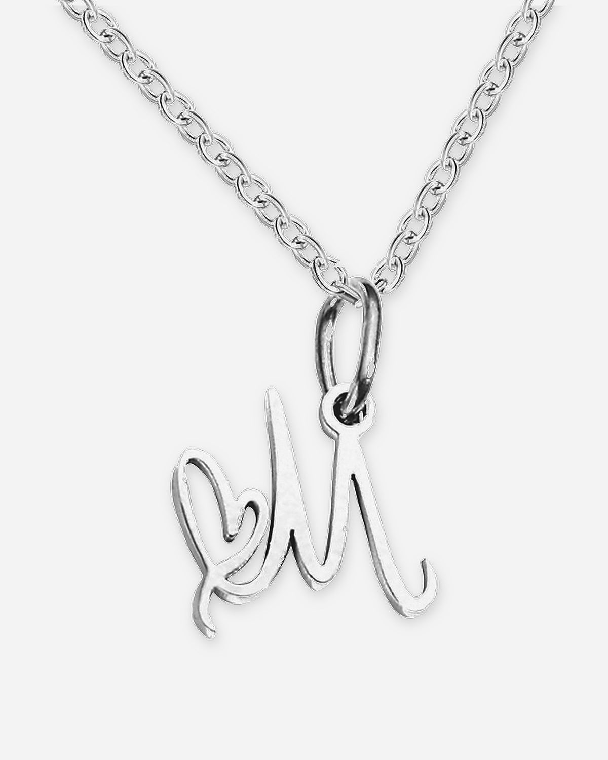 Heart Script Initial Necklace