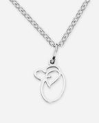 Heart Script Initial Necklace