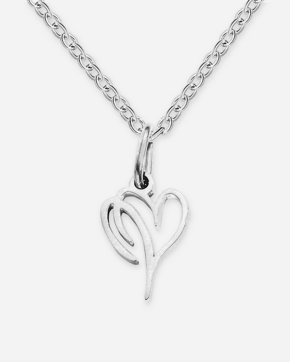 Heart Script Initial Necklace