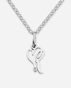 Heart Script Initial Necklace