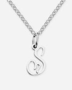 Heart Script Initial Necklace