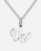 Heart Script Initial Necklace