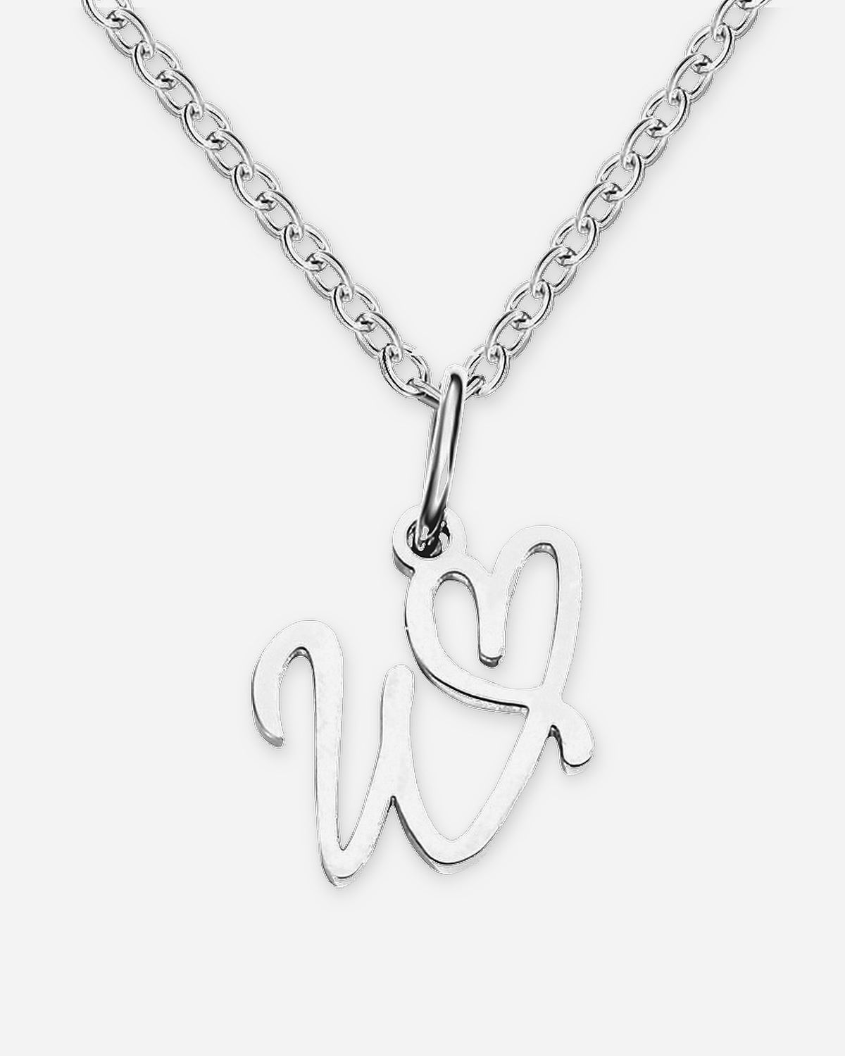 Heart Script Initial Necklace
