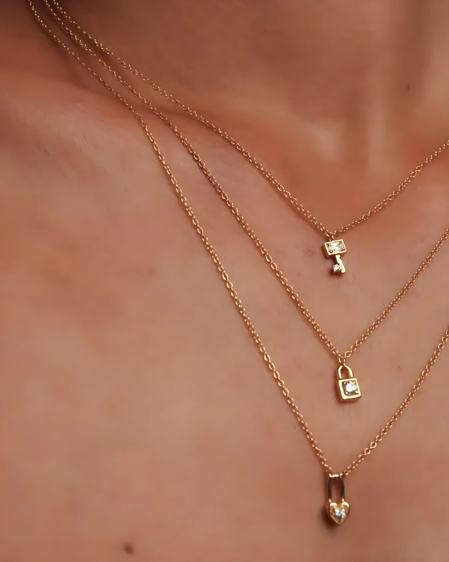 Lock & Key Sterling Silver Necklace