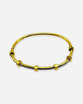 Hexagon Nut Open Cuff Bangle