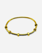 Hexagon Nut Open Cuff Bangle