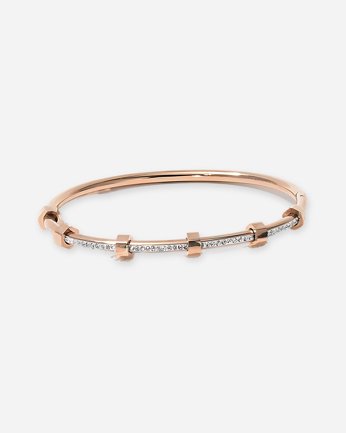 Hexagon Nut Open Cuff Bangle
