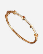 Hexagon Nut Open Cuff Bangle