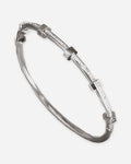 Hexagon Nut Open Cuff Bangle