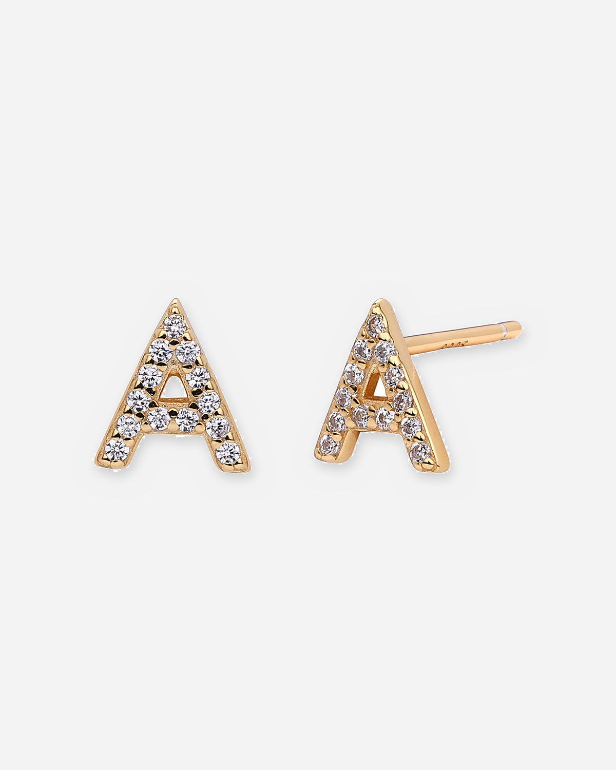 Pavé Initial Stud Earrings