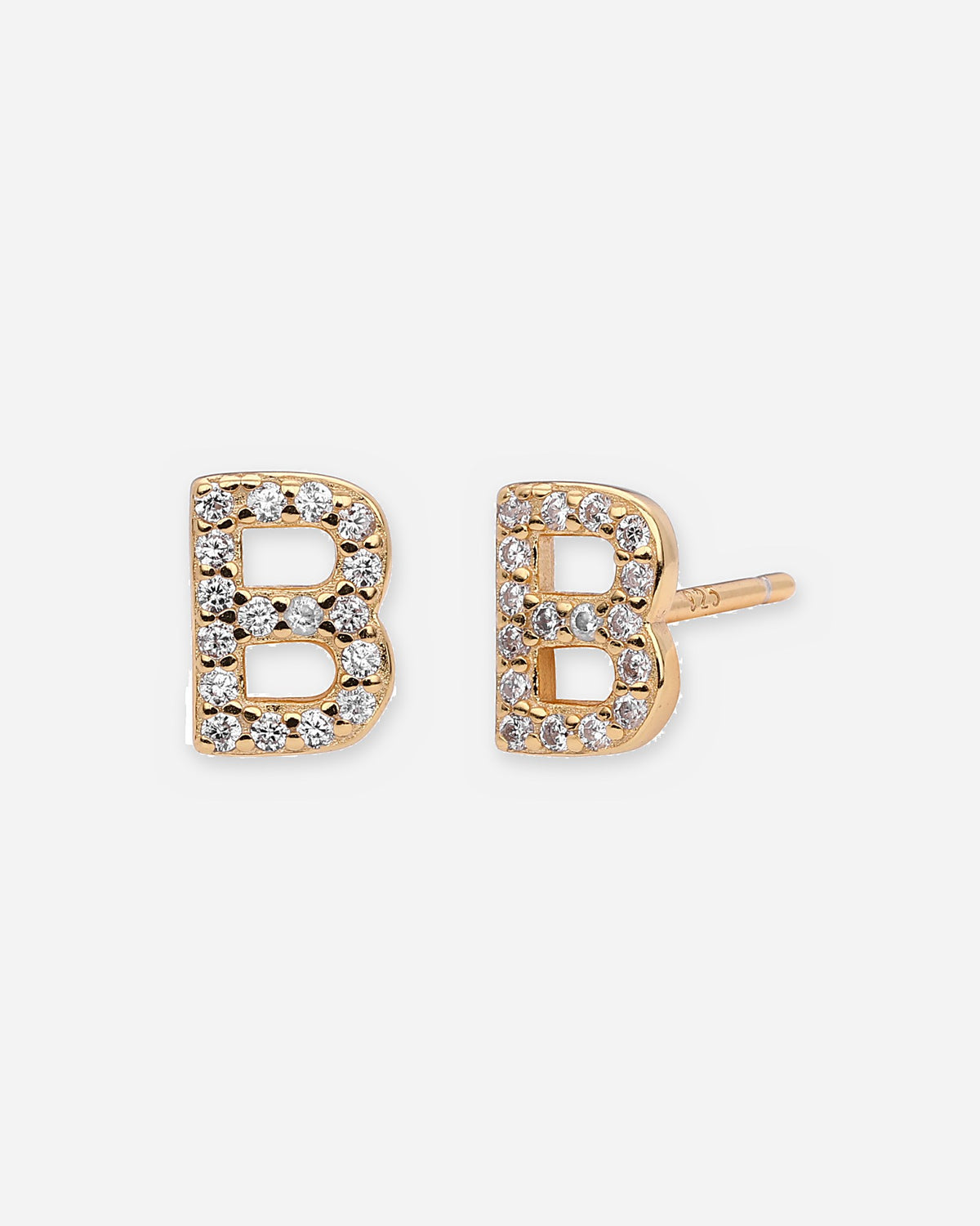 Pavé Initial Stud Earrings