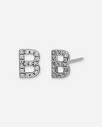 Pavé Initial Stud Earrings