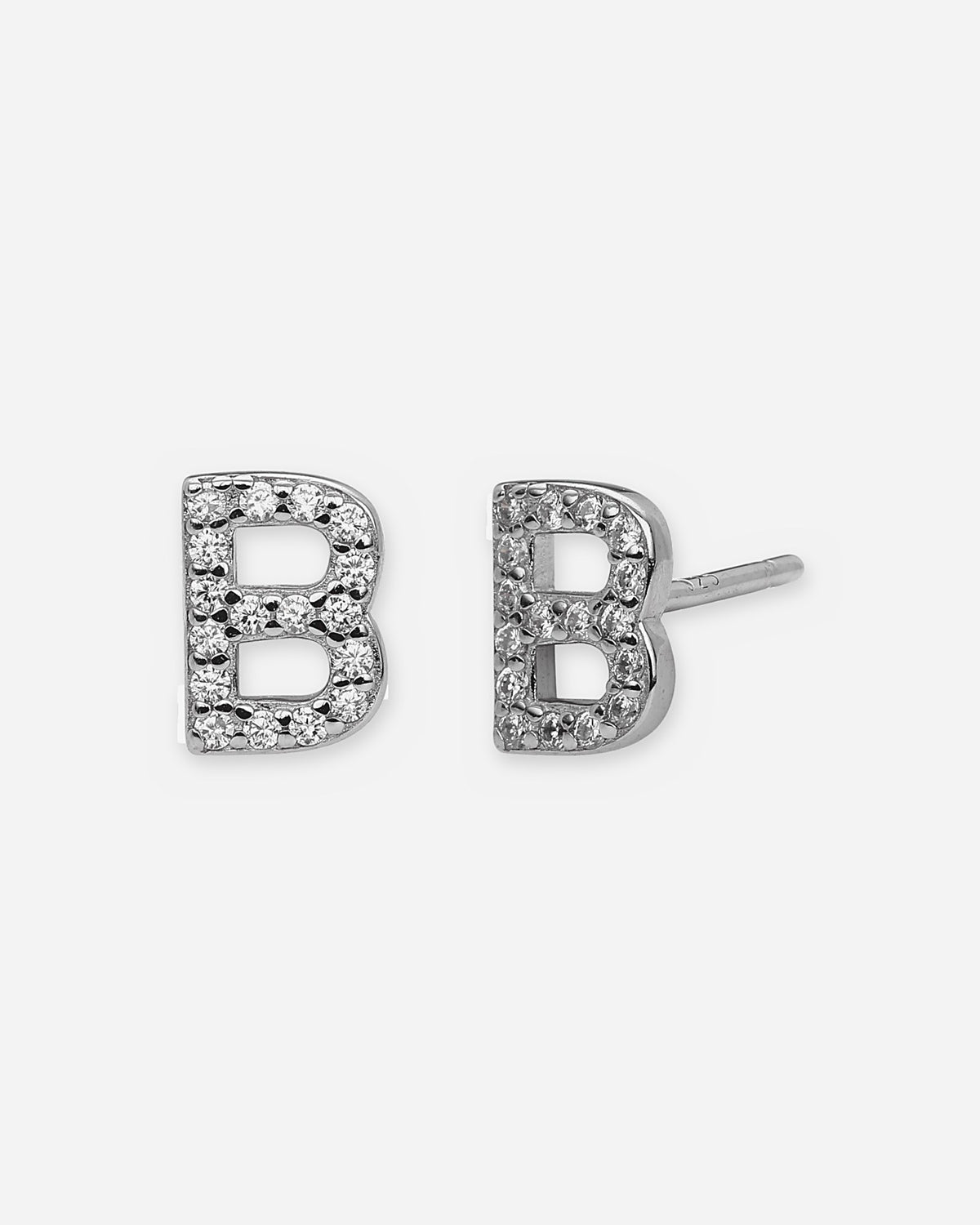 Pavé Initial Stud Earrings